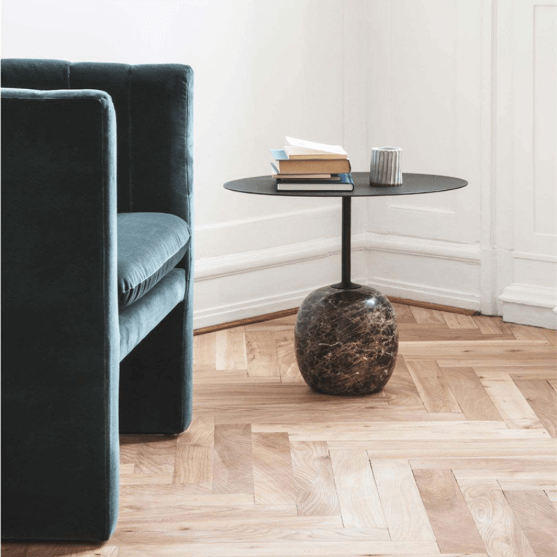 โต๊ะข้าง DEEPWOOD รุ่น NILHO ลายหินอ่อน สีน้ำตาล